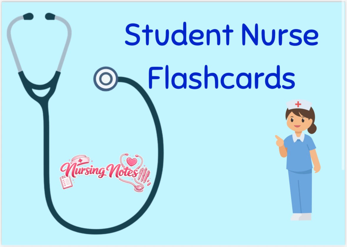 Student nurse flash cards