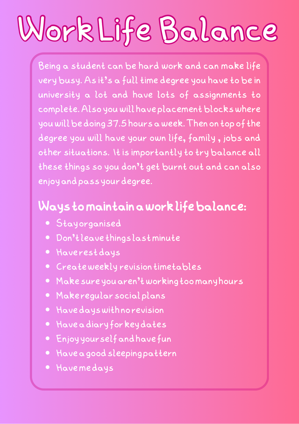 Student Nurse Handbook
