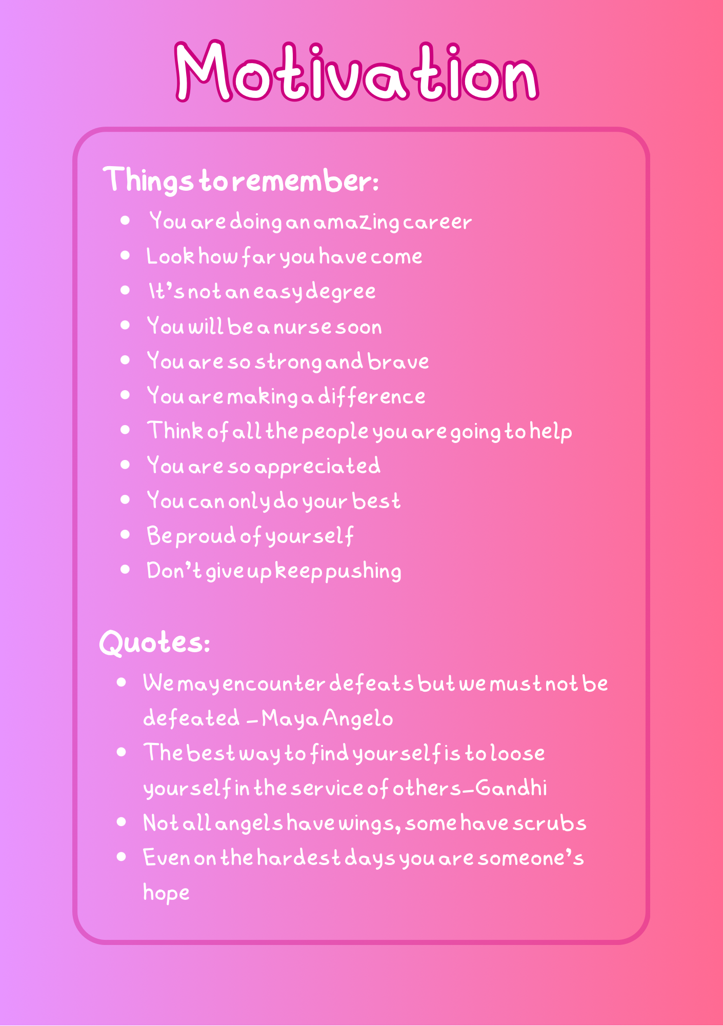 Student Nurse Handbook